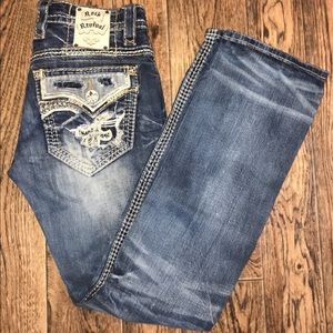 Men’s rock revival jeans 30L like new
